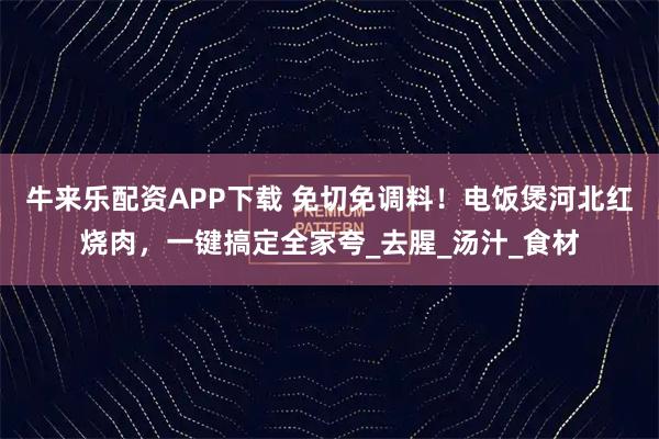 牛来乐配资APP下载 免切免调料！电饭煲河北红烧肉，一键搞定全家夸_去腥_汤汁_食材